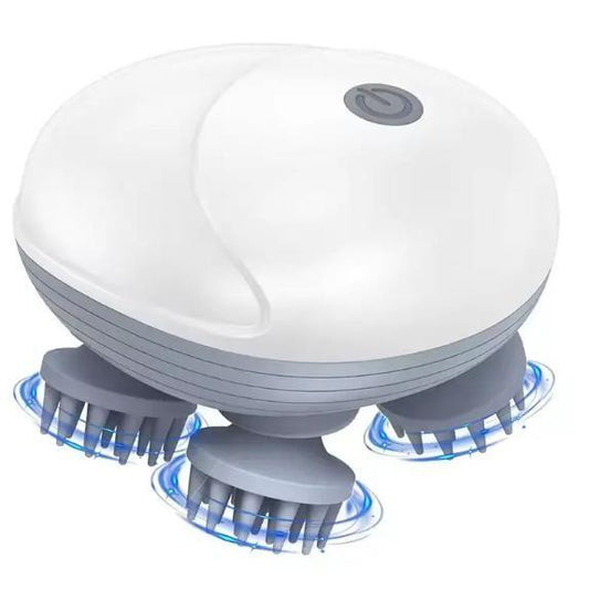 Electric Scalp Massager — Stimulates Hair Growth, Relieves Tension & Removes Buildup, Waterproof and Rechargeable