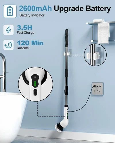 Electric Spin Scrubber – 360° Cordless Power Cleaner for Effortless Deep Cleaning